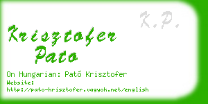 krisztofer pato business card